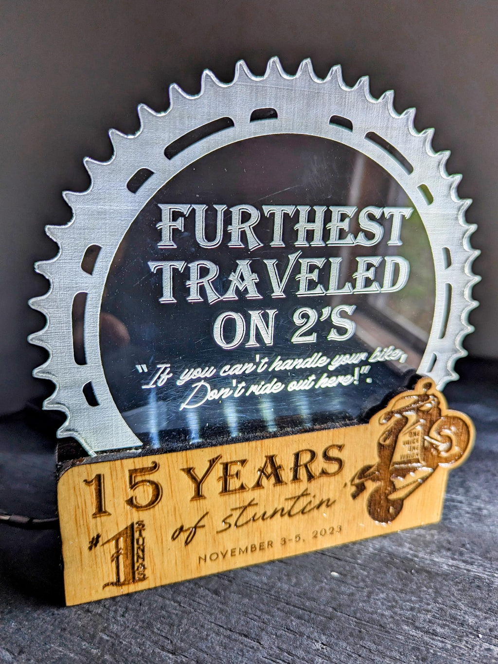 Unique LED Plaque on Wood Base | Customized Acrylic Panel with Handcrafted and Engraved Base
