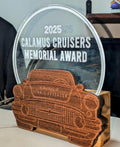 Unique LED Plaque on Wood Base | Customized Acrylic Panel with Handcrafted and Engraved Base