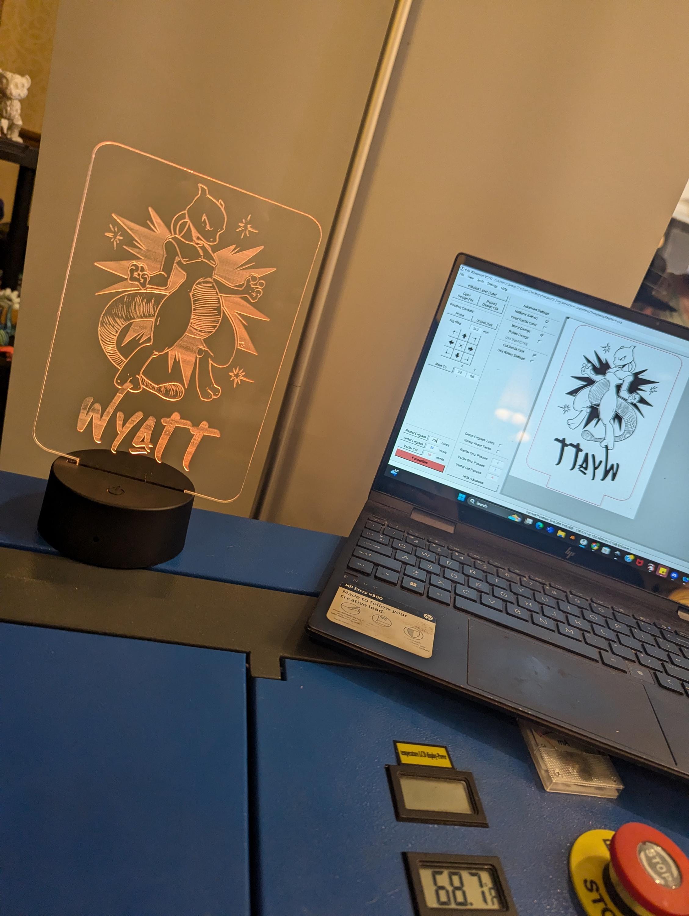 Custom LED Acrylic Trophy | Unique Corporate Award | LED Custom Trophy | 6"x5" LED Plaque