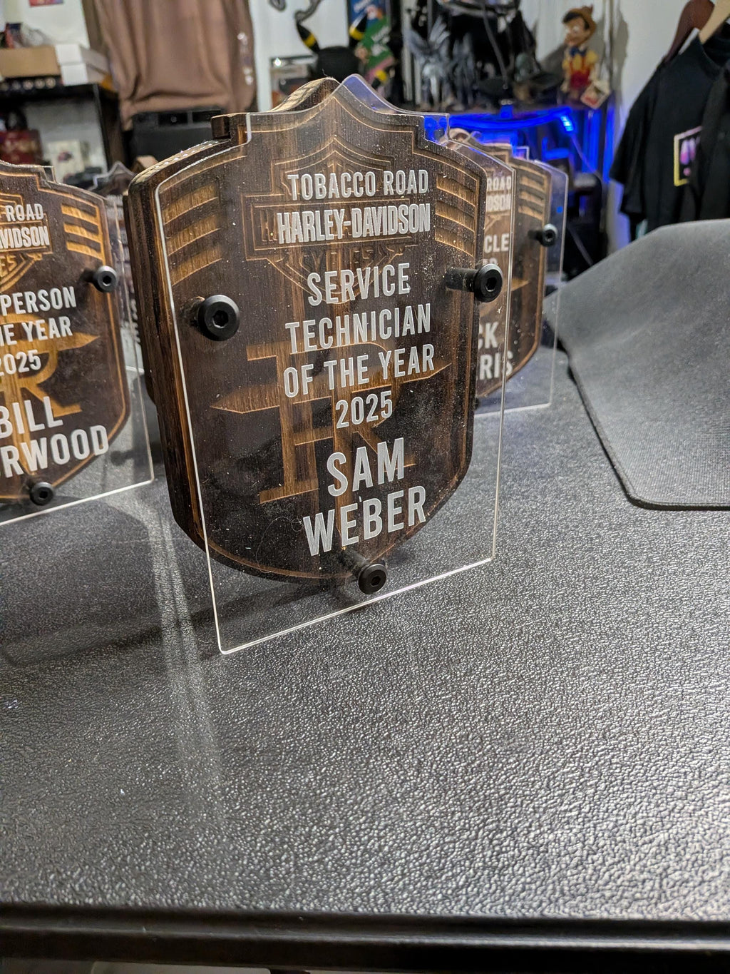 Unique Plaque on Wood Base | Customized Acrylic Panel with Handcrafted and Engraved Backing