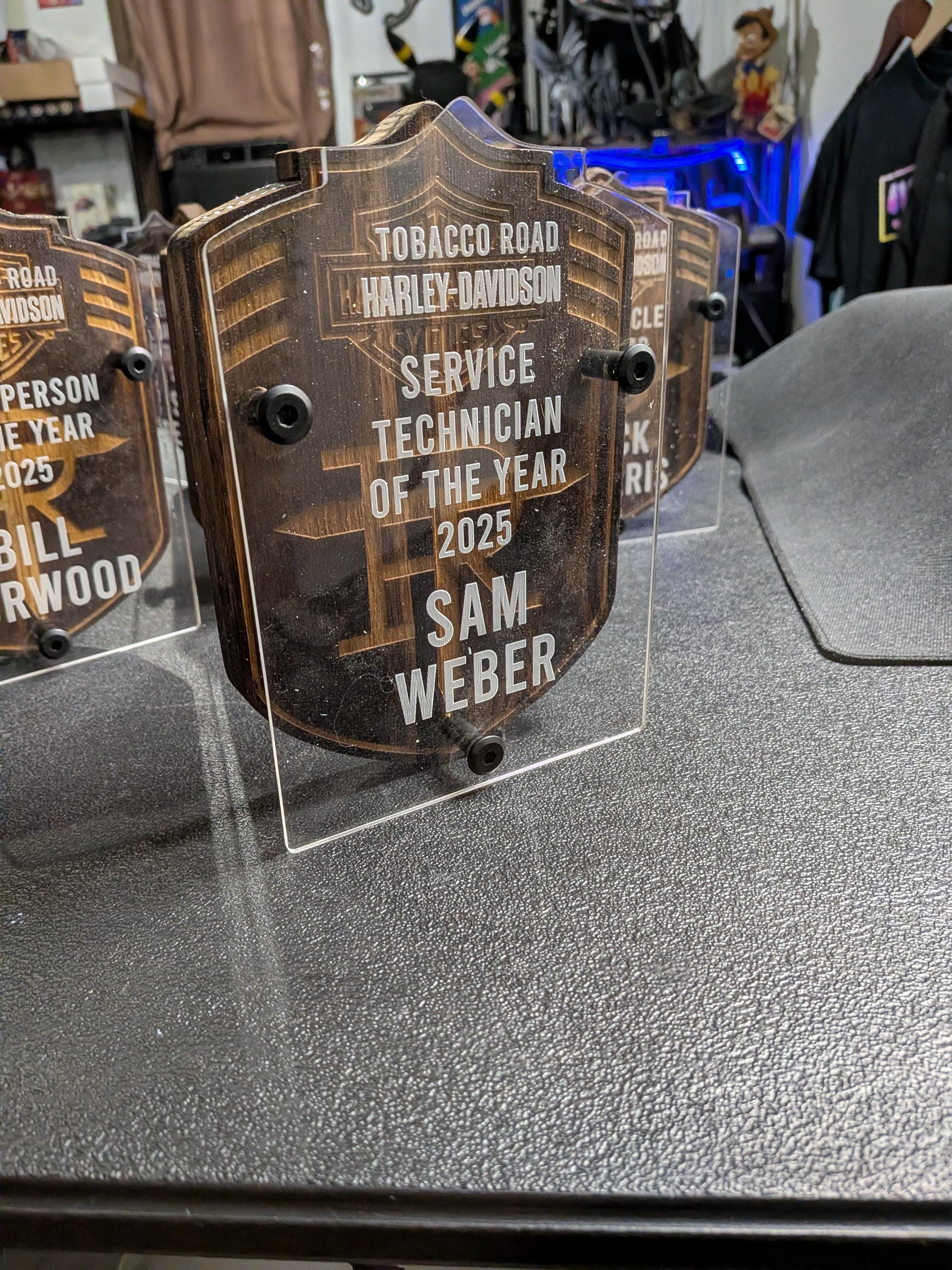 Unique Plaque on Wood Base | Customized Acrylic Panel with Handcrafted and Engraved Backing