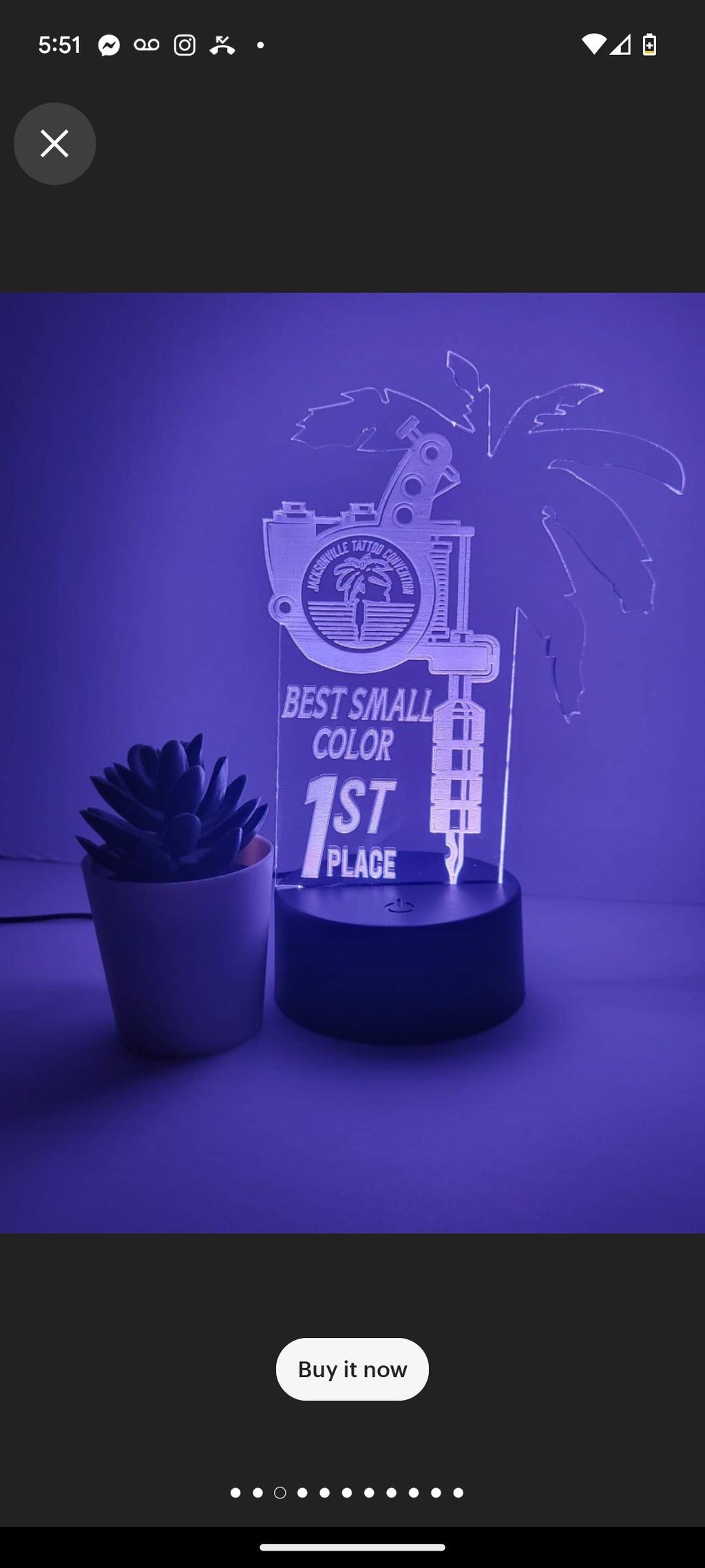 6" H x4" W LED Acrylic Trophy | Custom LED Award | Custom LED Plaque Award | Custom Award Plaque | Corporate Award