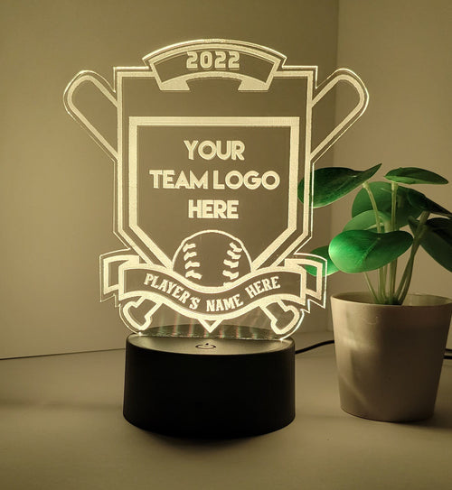Custom LED Acrylic Trophy | Unique Corporate Award | LED Custom Trophy | 6"x5" LED Plaque