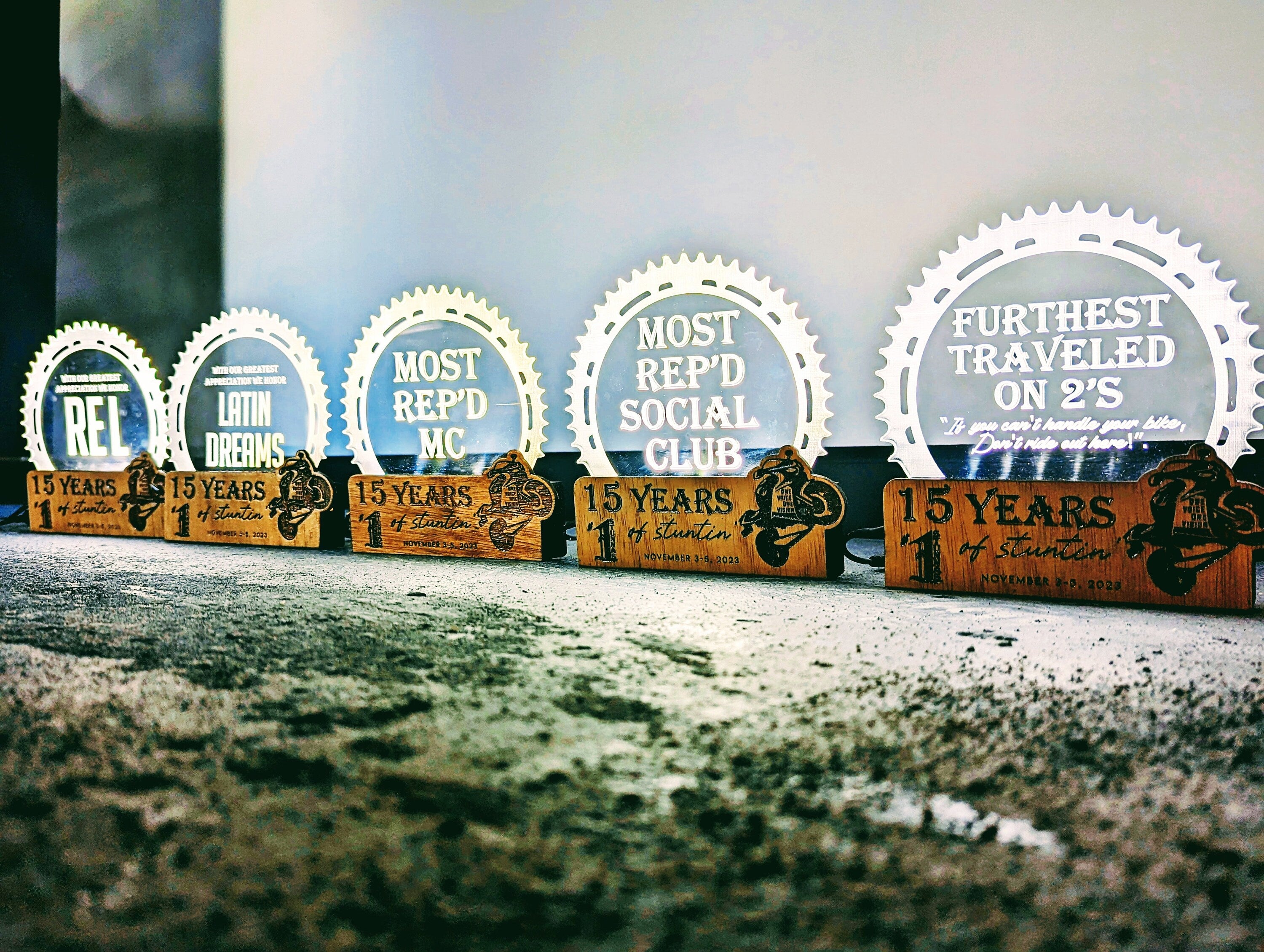 Unique LED Plaque on Wood Base | Customized Acrylic Panel with Handcrafted and Engraved Base