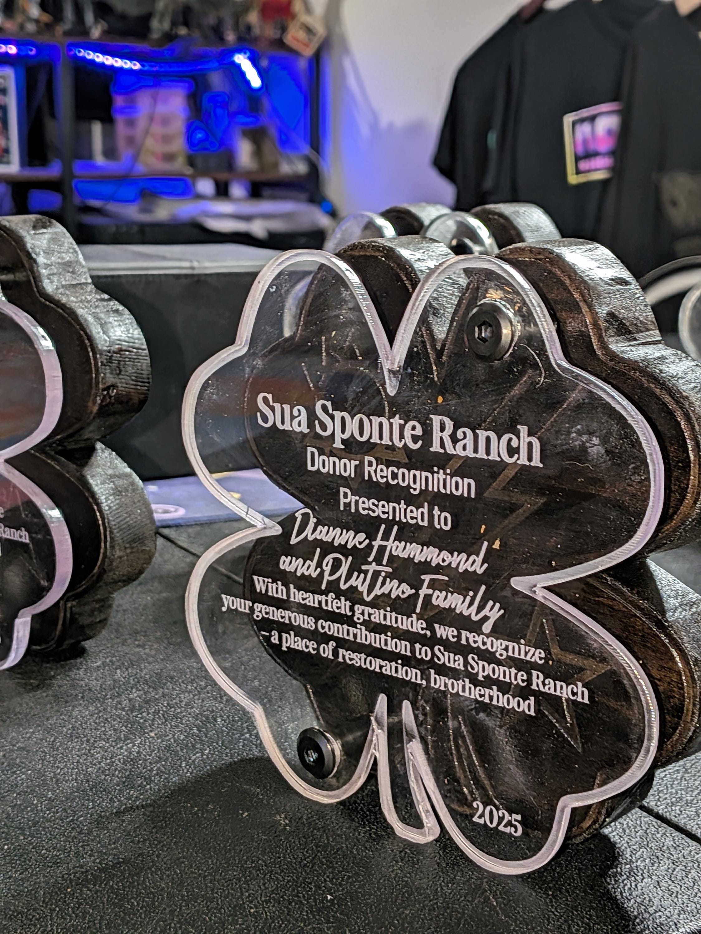 Unique Plaque on Wood Base | Customized Acrylic Panel with Handcrafted and Engraved Backing