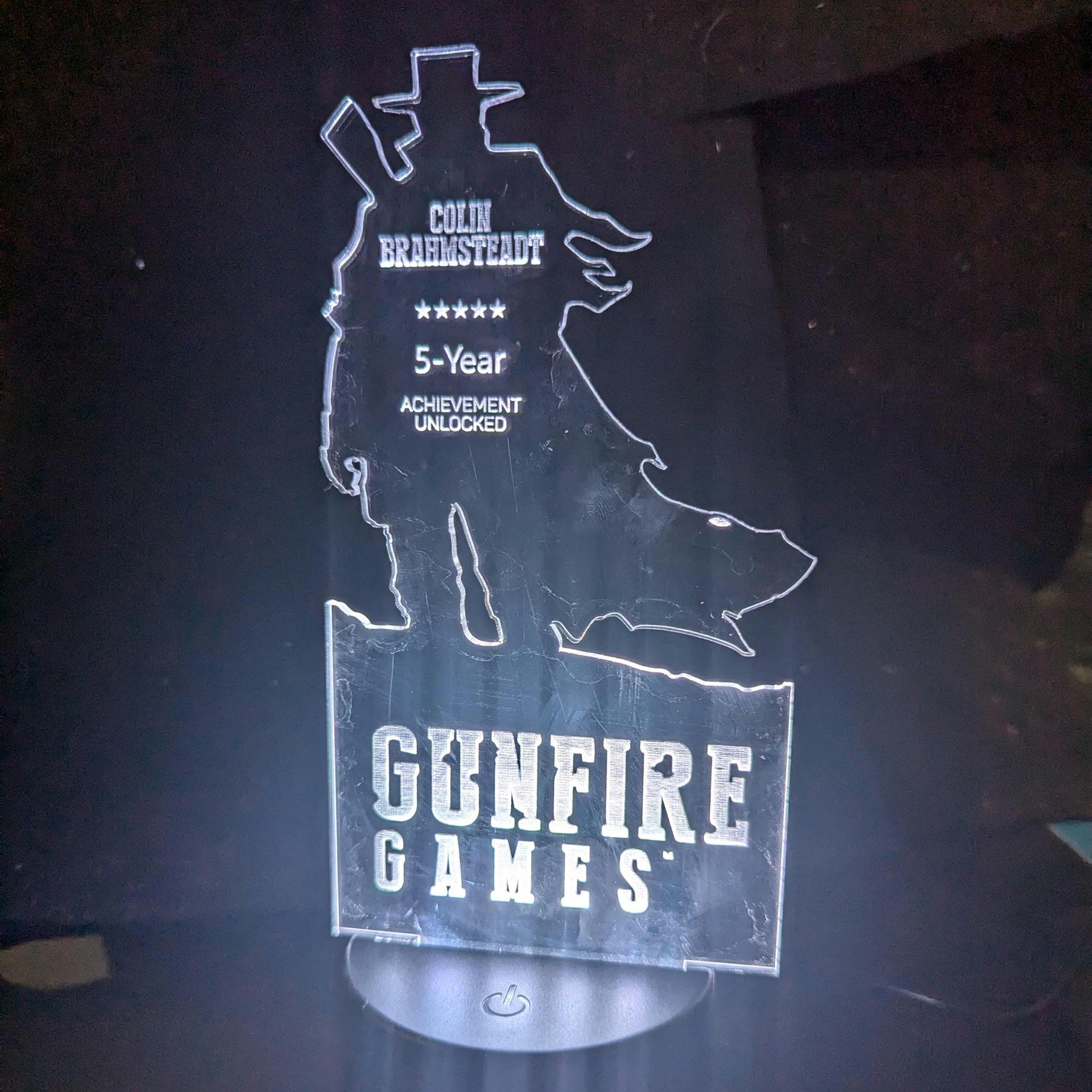 Custom LED Acrylic Trophy | Unique Corporate Award | LED Custom Trophy | 6"x5" LED Plaque