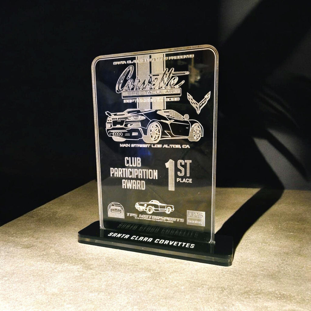 Modern Display Trophy | Custom Acrylic Standing Trophy