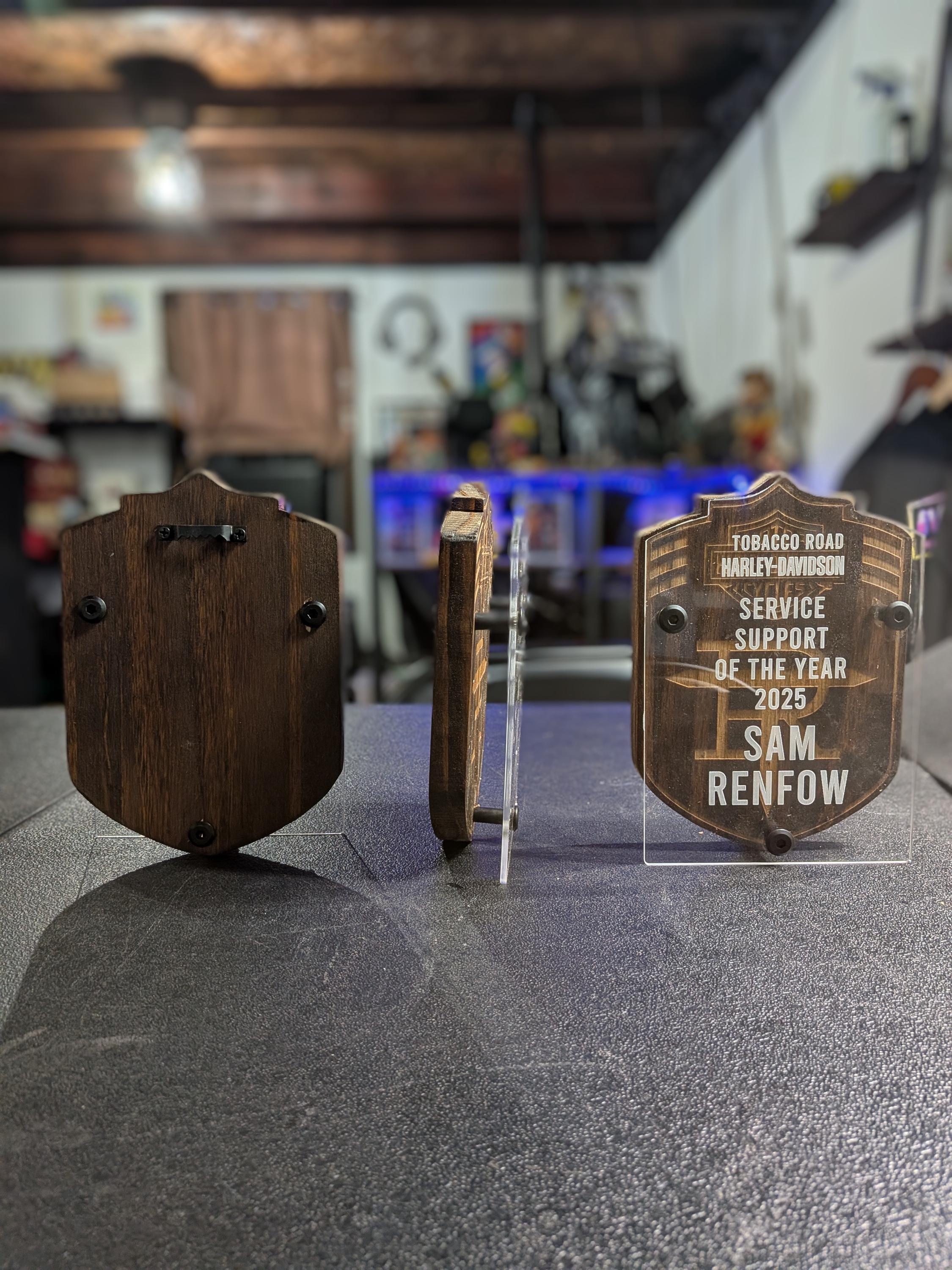 Unique Plaque on Wood Base | Customized Acrylic Panel with Handcrafted and Engraved Backing