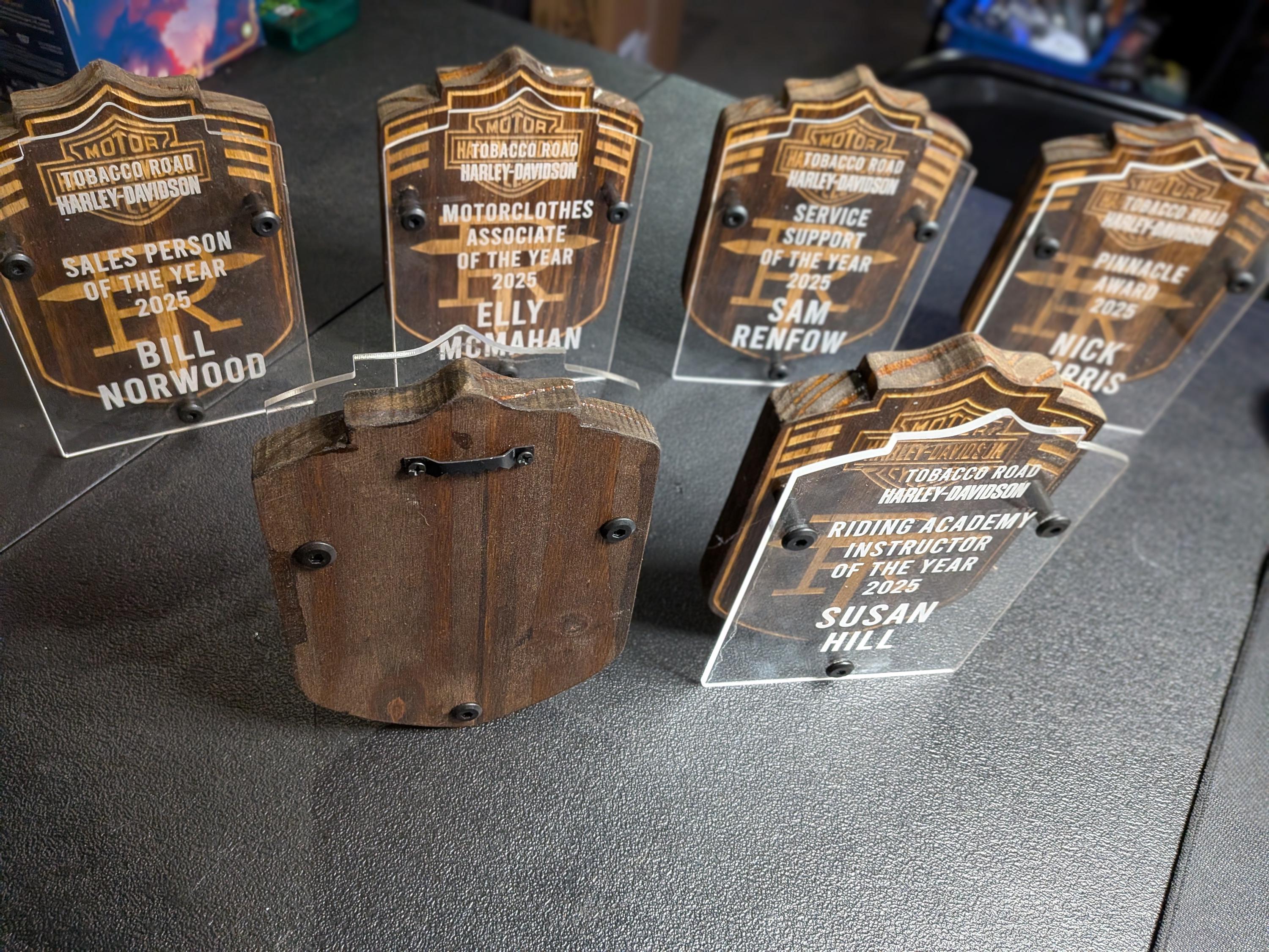 Unique Plaque on Wood Base | Customized Acrylic Panel with Handcrafted and Engraved Backing